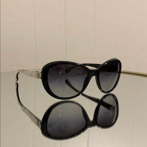 Chanel Black Tweed Sunglasses
